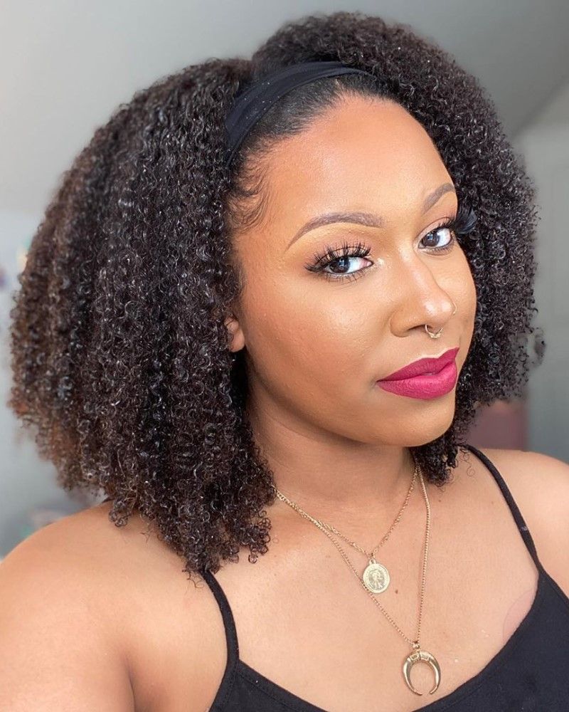 No Sew, Clip-In Half Wig On a Cornrow Cap: Hergiven Hair Blowout Texture 